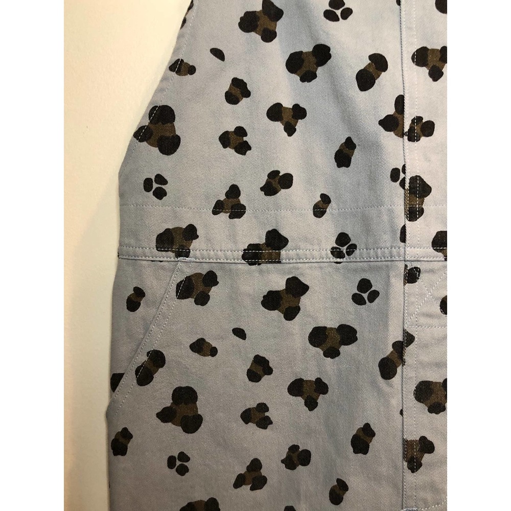Entro Overalls dress Light grey Blue Leopard Spots with skirt bottom Size Medium - Picture 3 of 9